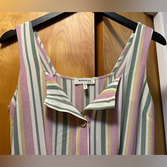 Monteau Pastel Striped Sleeveless dress - Picture 5 of 5